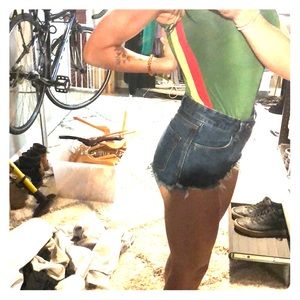 Free People Denim cut off shorts!